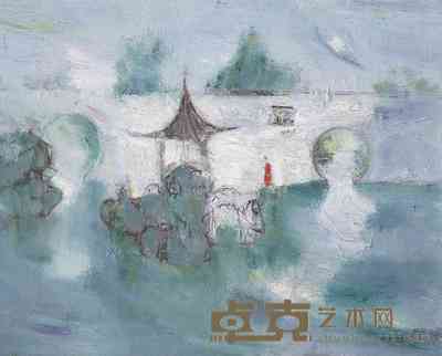 李院立  园林 80×100cm